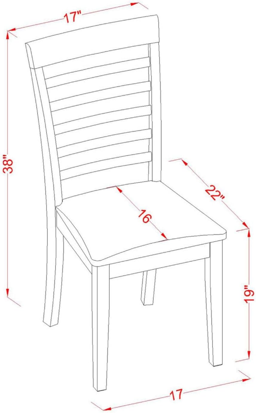 East West Furniture DLML3-MAH-C 3 Piece Dining Set Contains a Round Dining Ro...