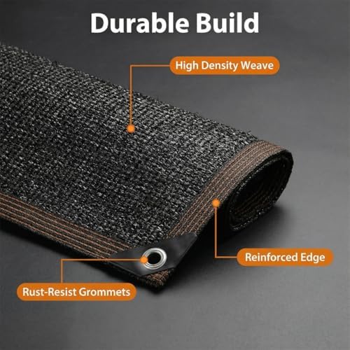 90% Sun Shade Cloth with Grommets, 20 x 30 FT Pergola Shade Cover Canopy, Mes...