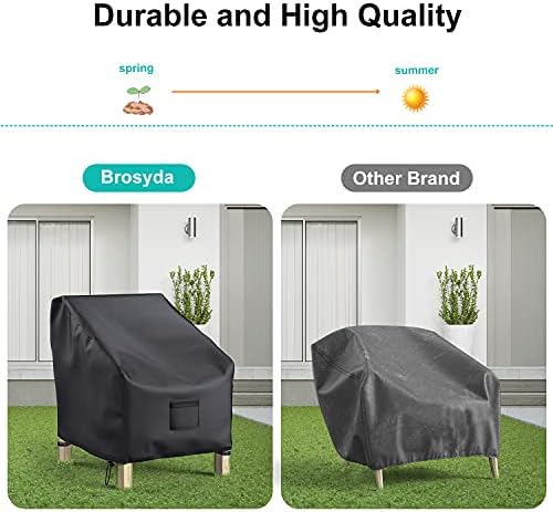 2 Pack Outdoor Patio Chair Covers Waterproof 38"Wx31"Dx29"H, B...