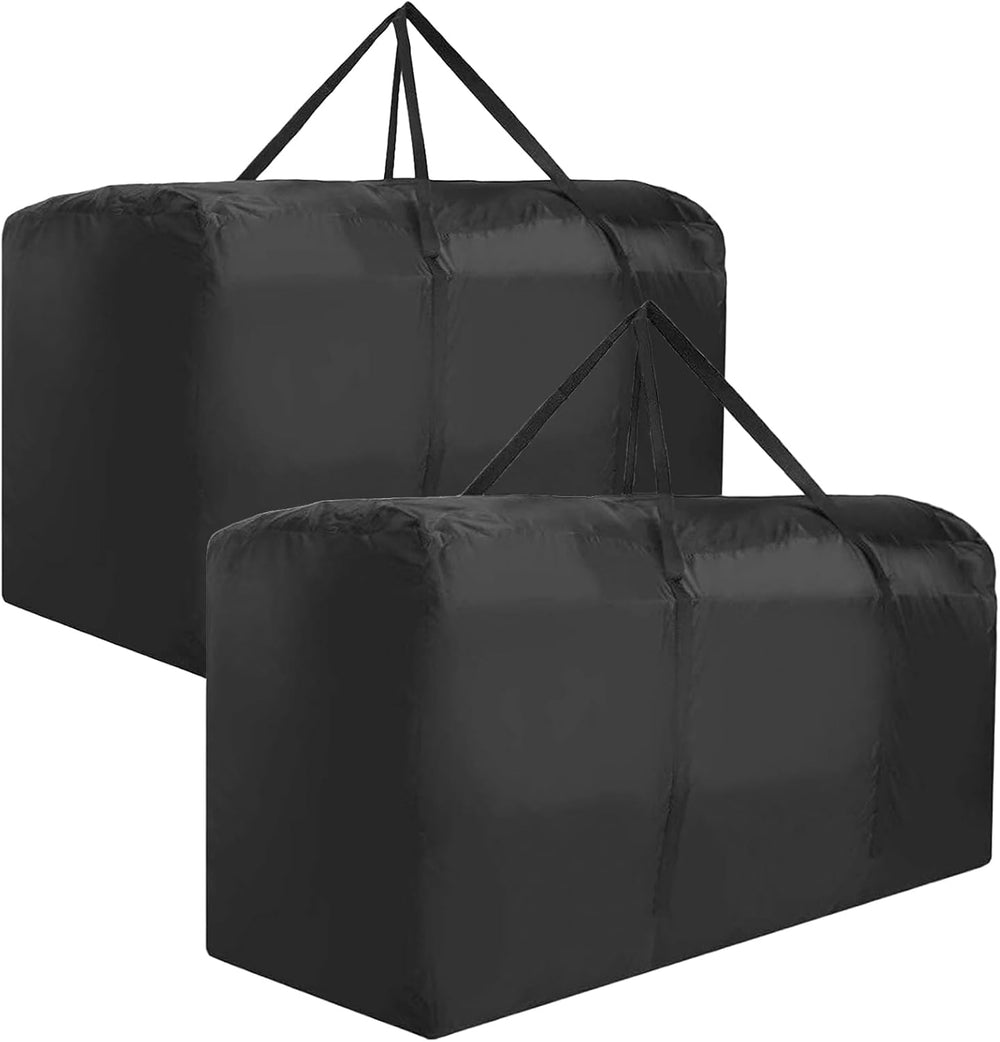 Outdoor Cushion Storage Bag, Waterproof Extra-Large Black Outdoor Patio Cushi...