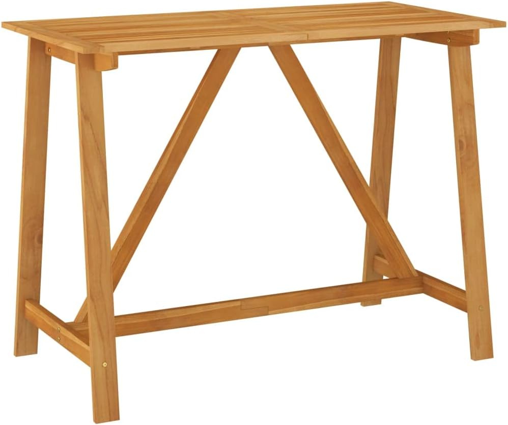 vidaXL Patio Bar Table 55.1"x27.6"x40.9" Solid Acacia Wood