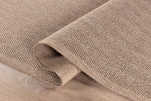 CAMILSON Easy Jute Rug 10x14, Indoor Outdoor Natural Color Fiber Area Rugs fo...