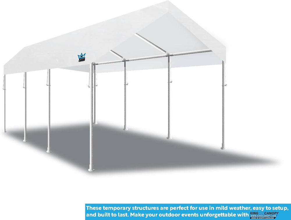 King Canopy Hercules 10-Feet by 20-Feet, 2-Inch Hammertone Steel Frame w/Butt...