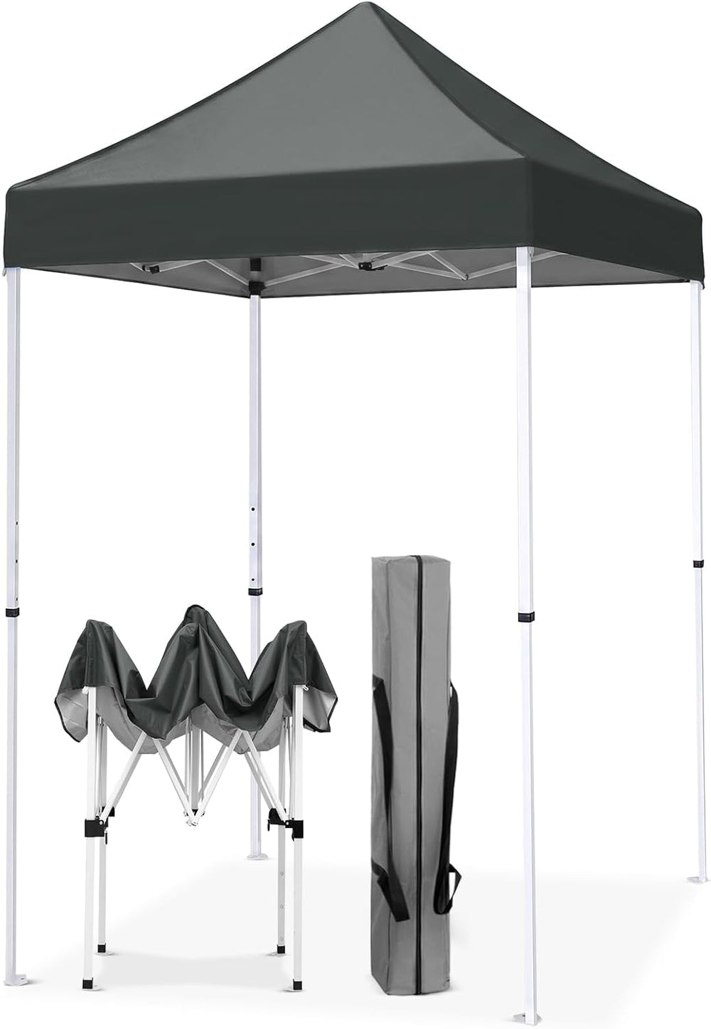 EAGLE PEAK 5x5 Pop Up Canopy Tent Instant Outdoor Canopy Easy Set-up Straight...