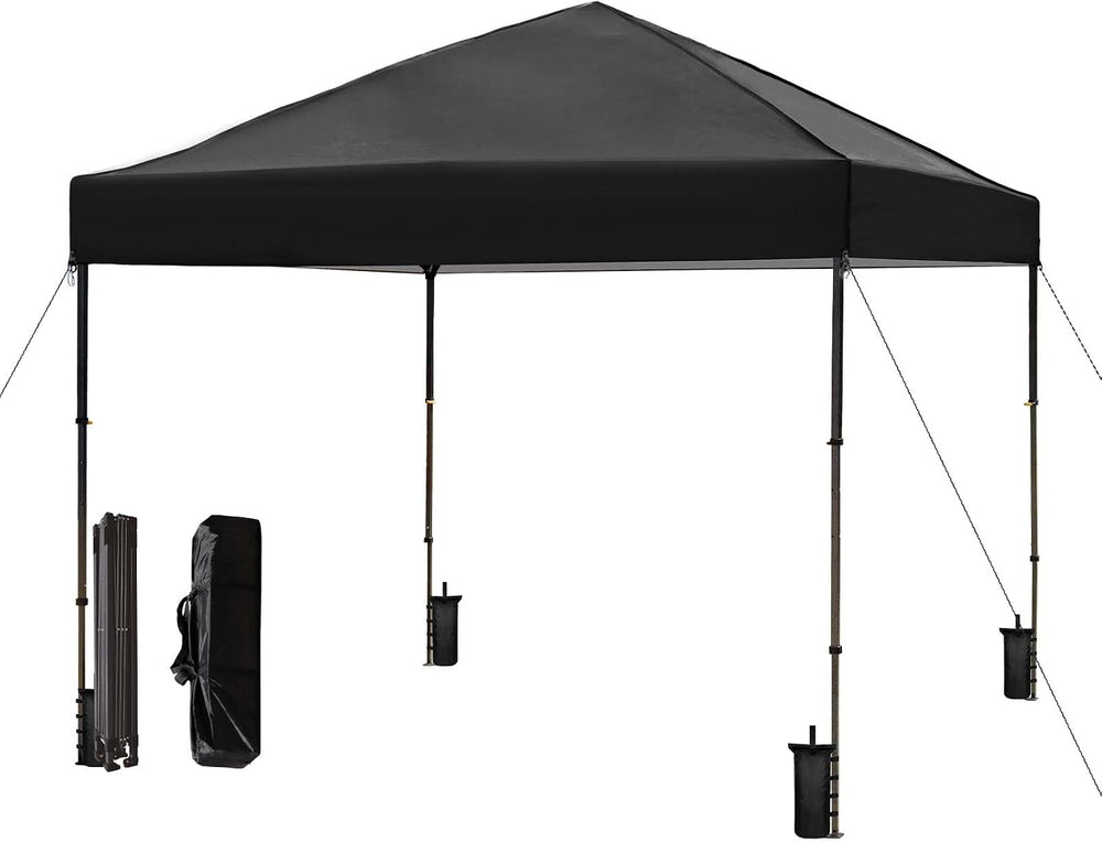 10x10 Pop Up Canopy Tent, Outdoor Portable Canopy(Black)