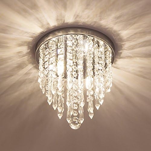lifeholder Mini Chandelier, Crystal Chandelier Lighting, 2 Lights, Flush Moun...
