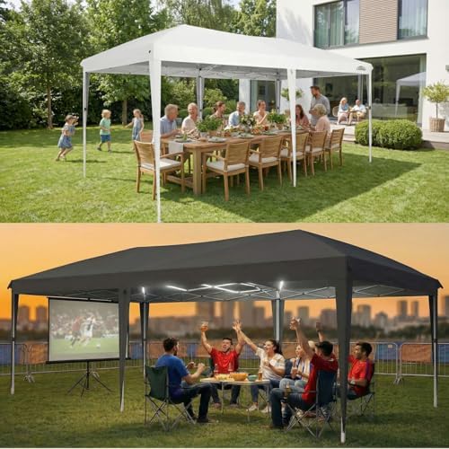 COBIZI 10x20 FT Pop up Canopy Tent with Sidewalls, Party Tents for Parties, C...