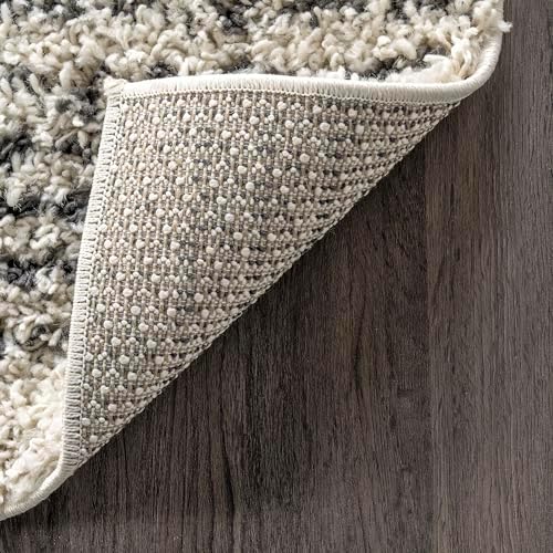 nuLOOM Scarlette Off White Diamond Power Loomed Area Rug, 9' x 12'