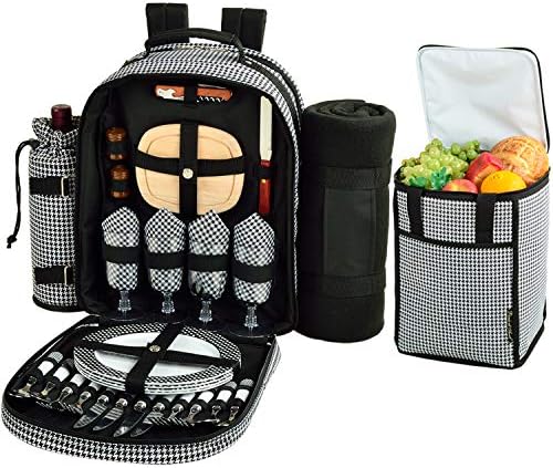 Picnic at Ascot Original Equipped Backpack for 4 with Blanket - Extra Bonus C...