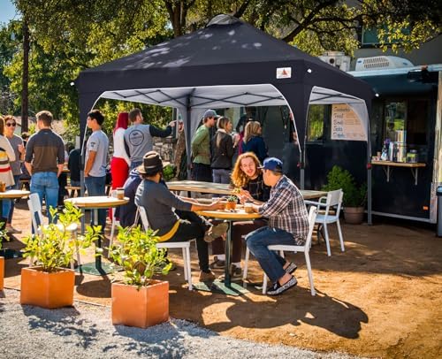 ABCCANOPY 10x10 Pop up Canopy Tent Instant Outdoor Shelter, Dark Black