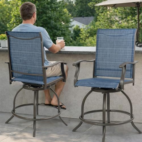 Kozyard Isabella Outdoor Swivel Bar Stools