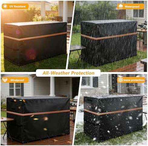 Patio Bistro Set Cover, 62" L x 22" W x 30" H, Black