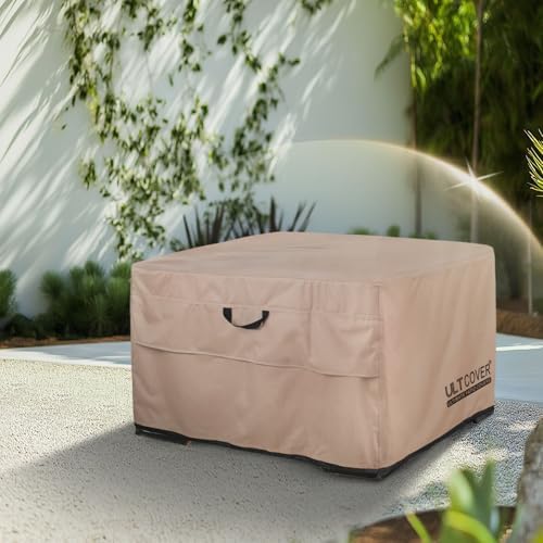 ULTCOVER Waterproof Square Patio Fire Pit Table Cover 44 inch