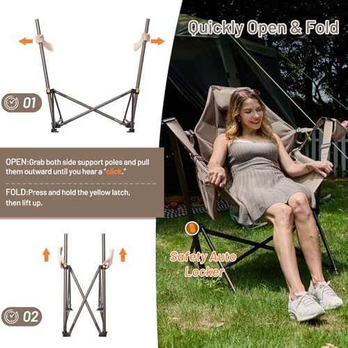 Timber Ridge Hammock Camping Chair, Portable Oversized Swinging Camp Chairs