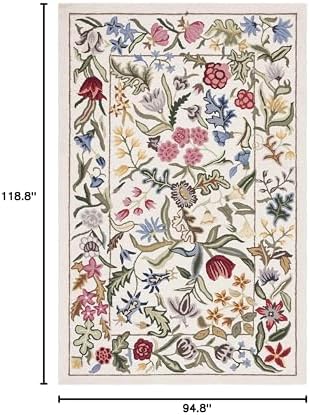 SAFAVIEH Area Rug 8x10 - Chelsea Collection - Large - Ivory & Green, Hand...