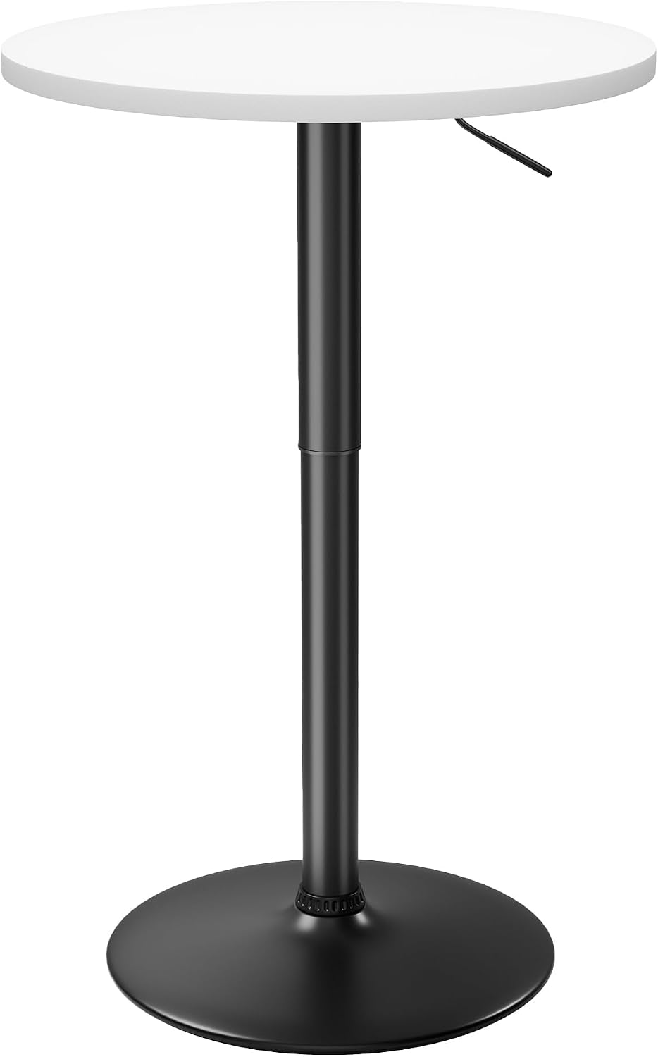 Furmax Bistro Pub Table Height Adjustable Round Bar Table 27.4-36 Inches, 360...