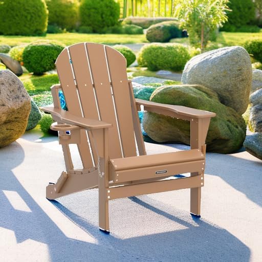 MUCHENGHY Folding Adirondack Chairs, Patio Chairs, Lawn Chairs, Outdoor Chair...