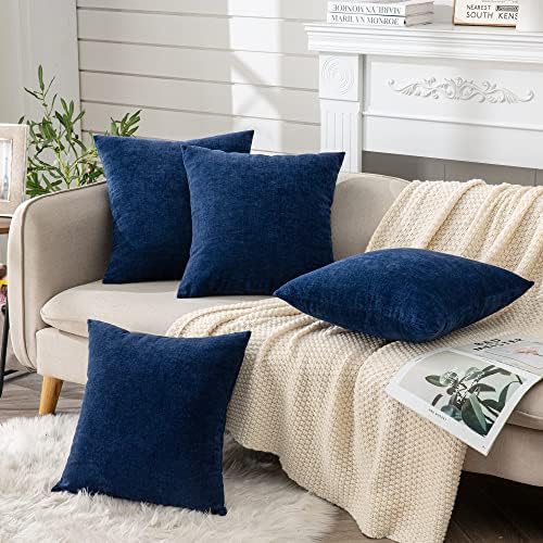 GAWAMAY Decorative Square Throw Pillow Covers 18"x18" Inch Set of 4...