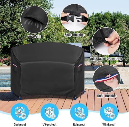 420D Waterproof Adirondack Chair Cover 81"W x 30"D x 49"H Black