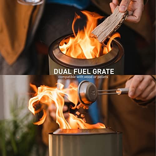 Solo Stove Mesa, 5.1 Inch Tabletop Fire Pit with Stand - Smokeless, Stainless...