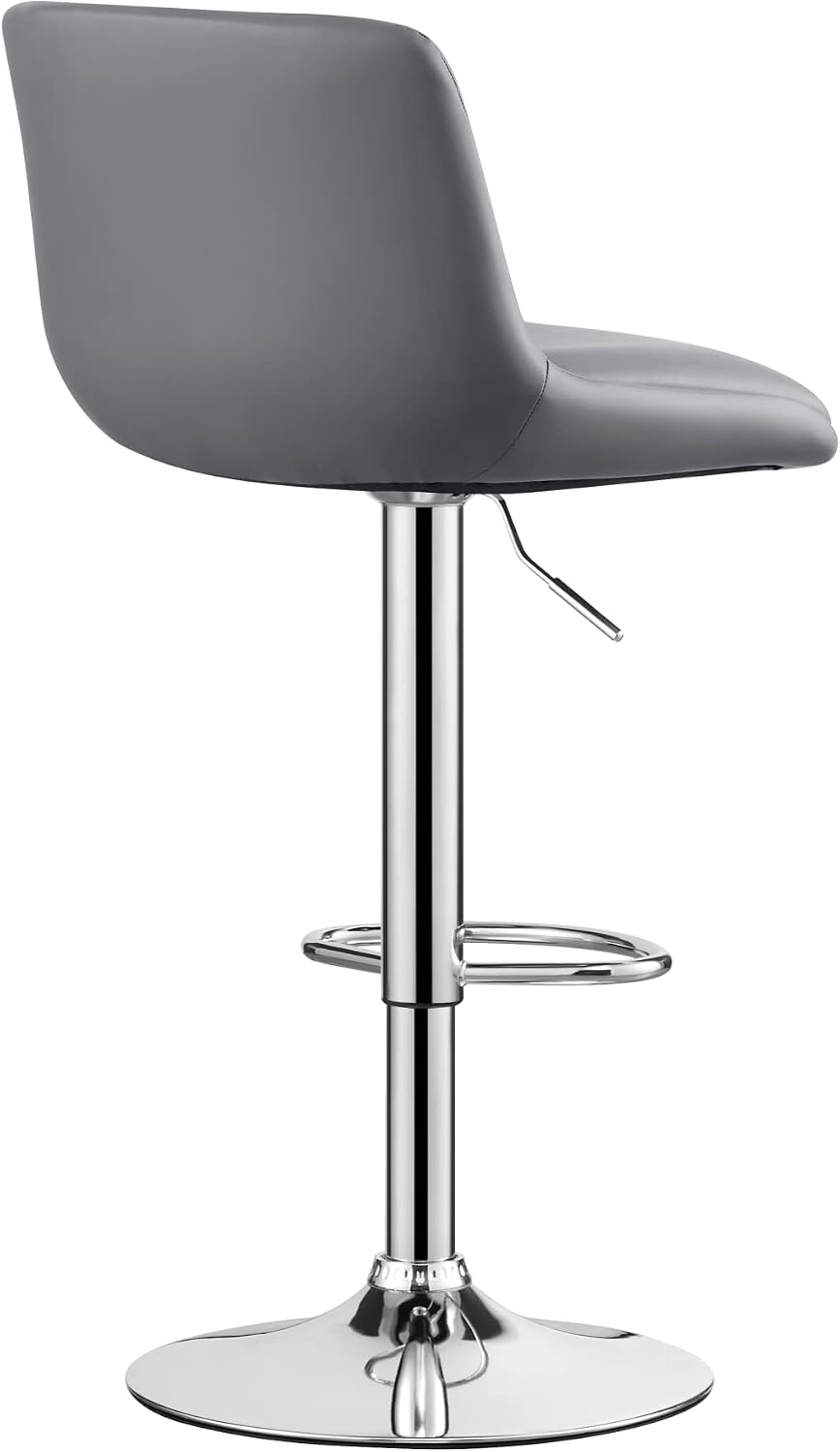 MINCETA Bar Stools,Modern Upholstered Swivel Stool with Back for Bar and Coun...