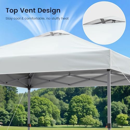 Raynesys 10x10ft Pop Up Canopy Tent with Sidewalls for Events, Parties