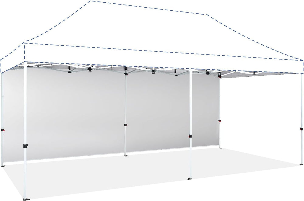 CROWN SHADES Sidewall Only for 10x20 Pop up Canopy Tent (1pc, White)