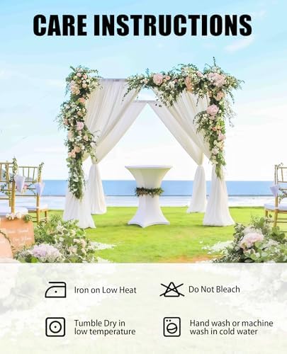 Cocktail Table Covers - 6 Pack 32x43 Inch Table Cloth - Black