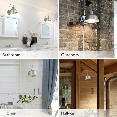 Design House Mason Farmhouse Gooseneck Barn Light, Outdoor Exterior Porch or ...