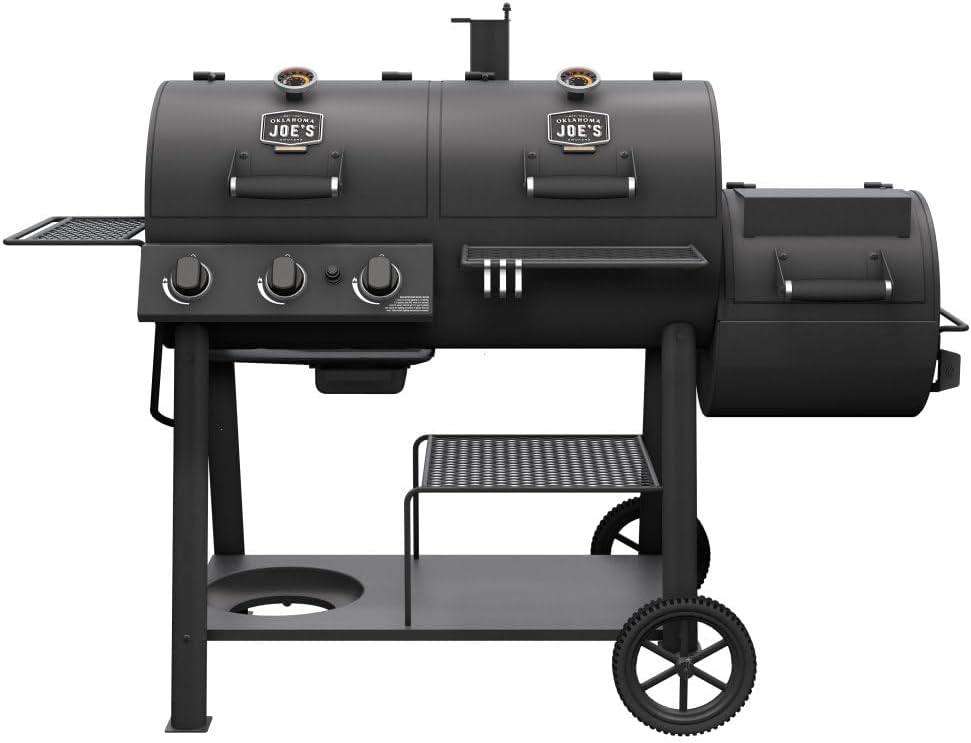 Oklahoma Joe's Canyon Combo Dual Fuel 3-Burner Propane Gas and Charcoal S...
