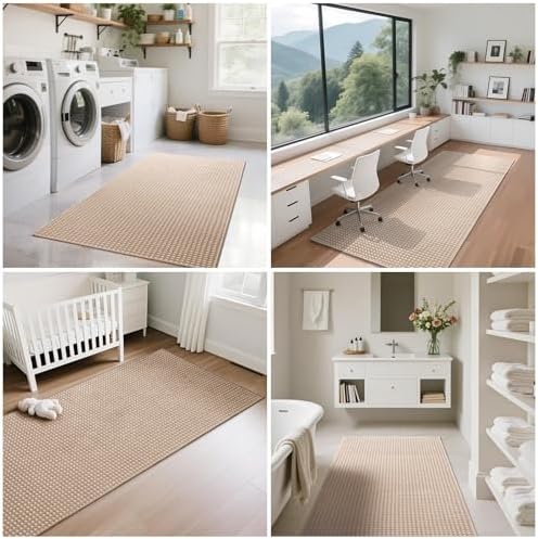 YDKGL Washable Area Rugs 5x7 ft Non Slip Area Rug for Living Room Brown