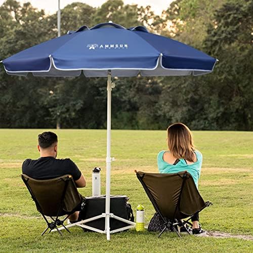 AMMSUN Shade Umbrella, Premium Portable Umbrella with Stand, 6.5ft Lightweigh...