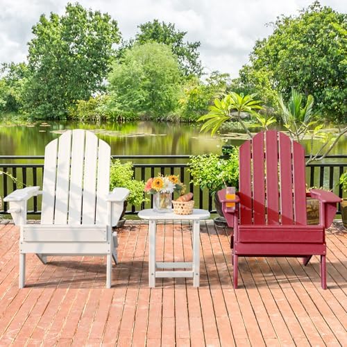 Giantex Adirondack Chair, Outdoor Folding Chairs, HDPE Weather Resistant Pati...