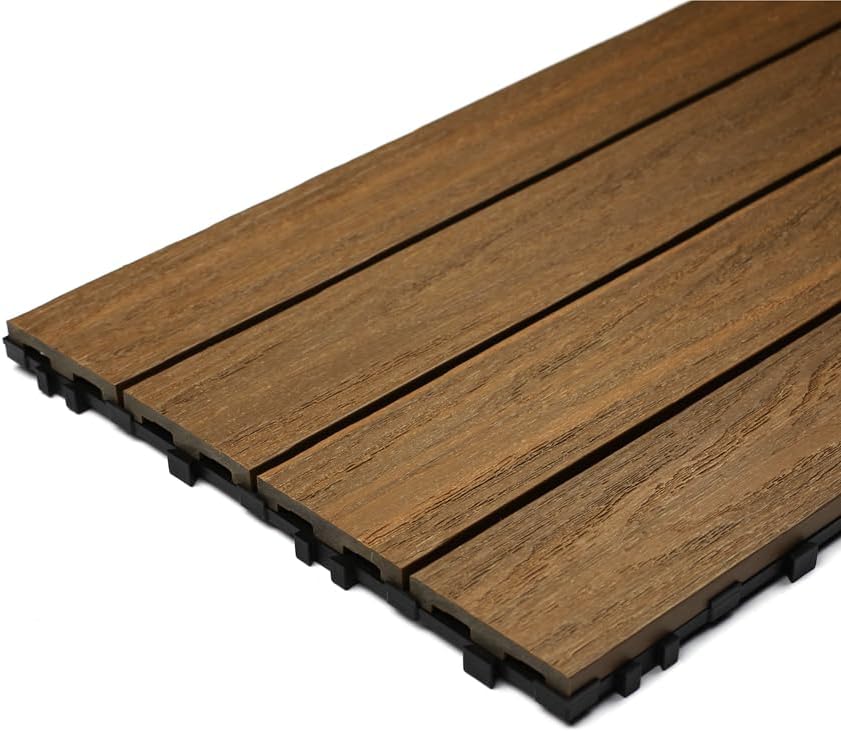 NewTechWood UltraShield Naturale 1 ft. x 3 ft. Quick Deck Outdoor Composite D...