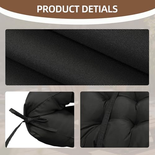 Outdoor Adirondack Chair Cushion 44x19x4 Inch, Black