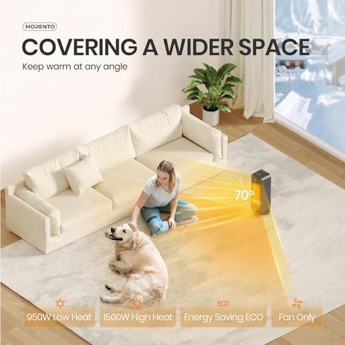 MORENTO Space Heaters for Indoor Use, Smart Space Heater, Wi-Fi & Voice C...