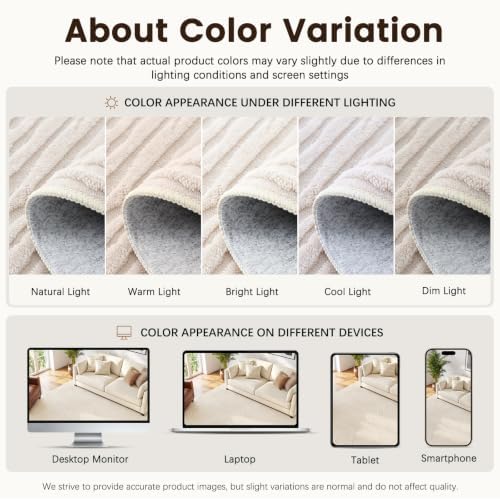 Etwel 5x7 Beige Modern Geometric Textured High-Low Pile Washable Area Rug