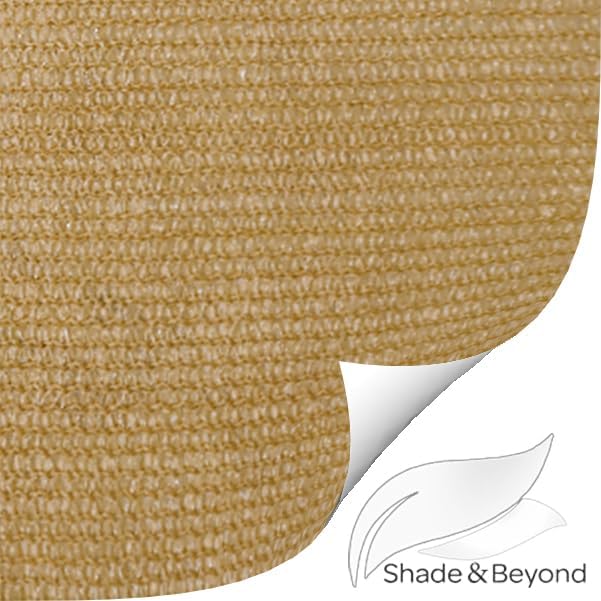 Shade&Beyond 10'X10' Sun Shade Sail Sand Rectangle