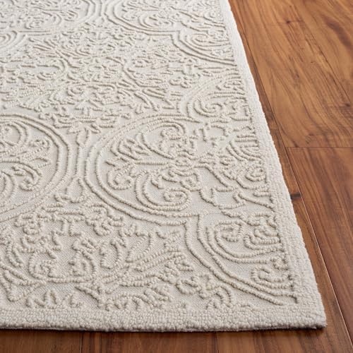 SAFAVIEH Trace Collection X-Large Area Rug - 11' x 15', Ivory, Handma...