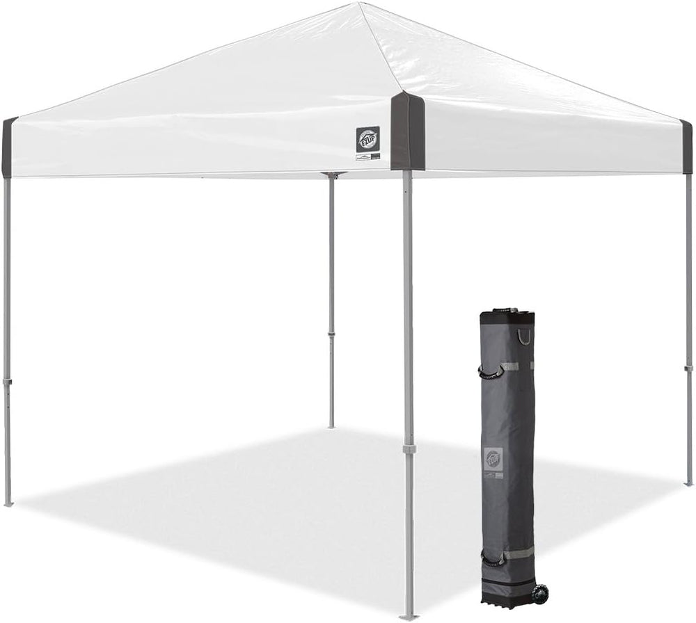 E-Z UP Ambassador Instant Pop Up Canopy Tent, 10' x 10', Roller Bag a...