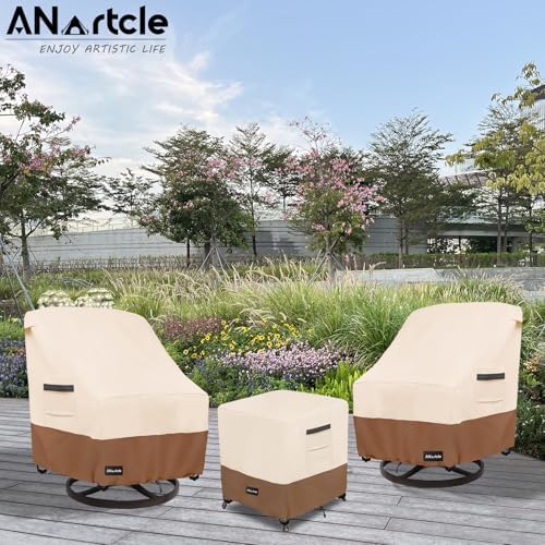 ANartcle 3 Pieces Patio Bistro Sets Cover,600D Waterproof Heavy Duty Patio Fu...