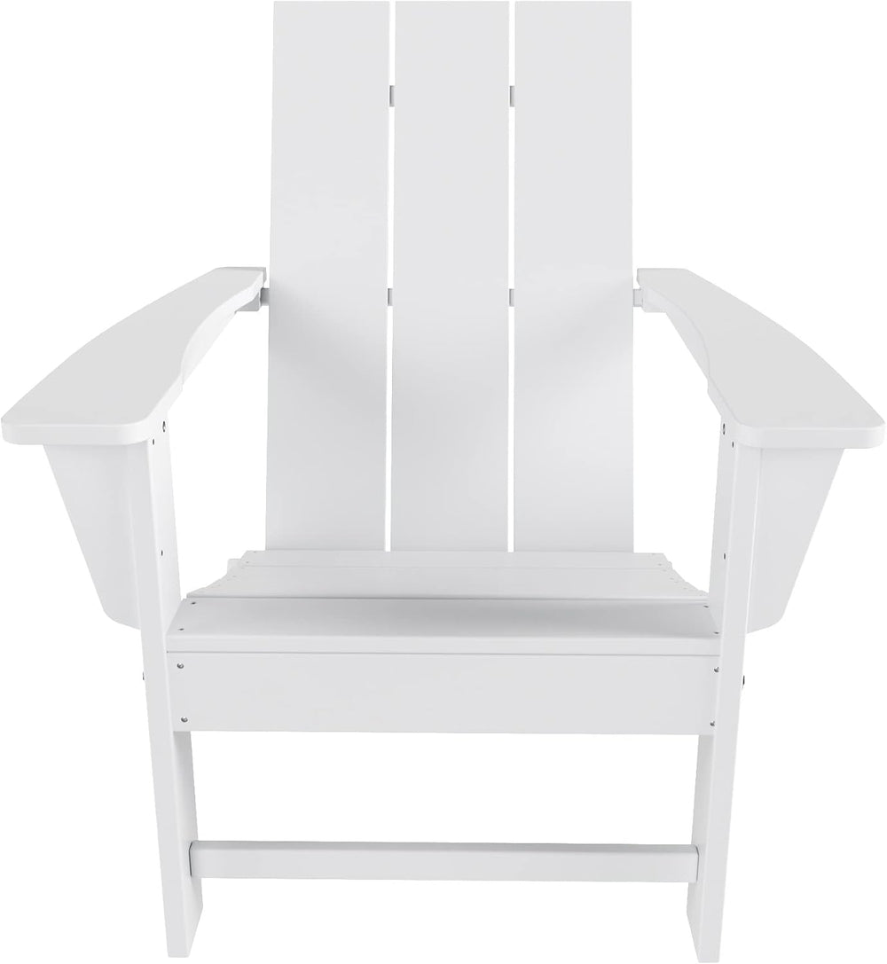 WestinTrends Ashore Modern Outdoor Folding Adirondack Chair, White