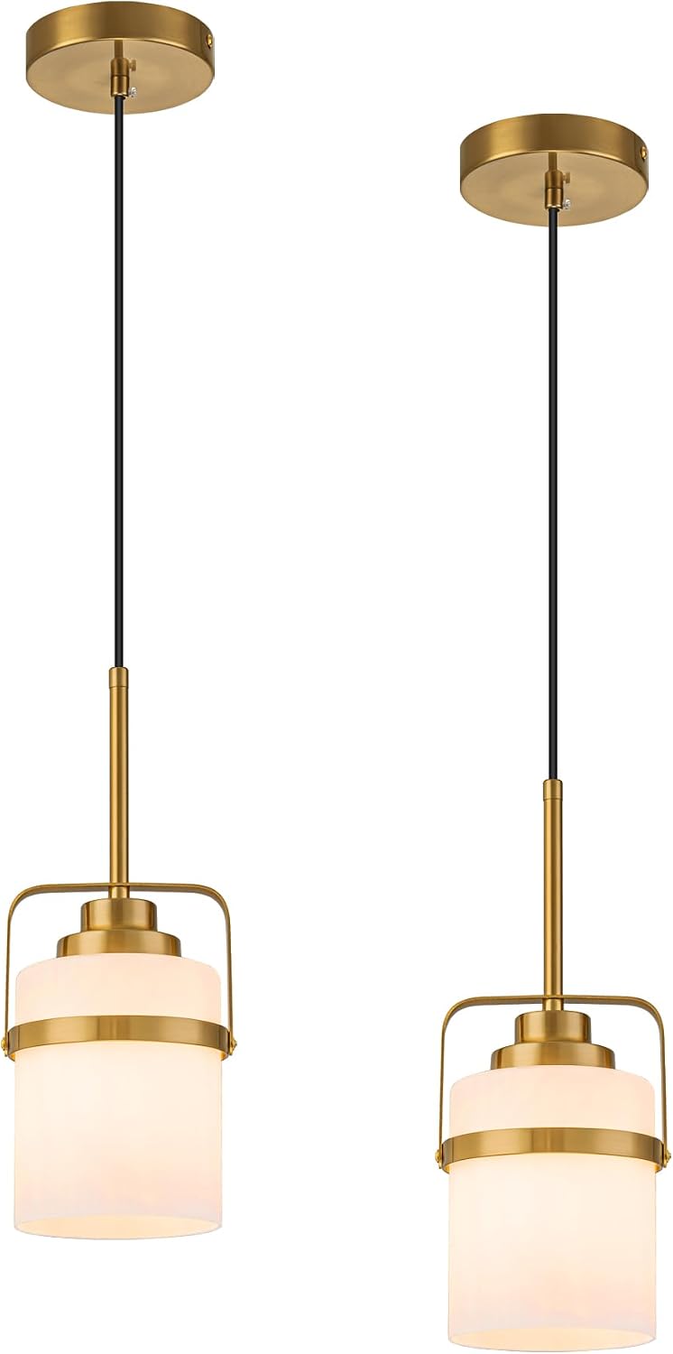 Modern Brass Pendant Lights Kitchen Island Light, Adjustable Hanging Light Fi...