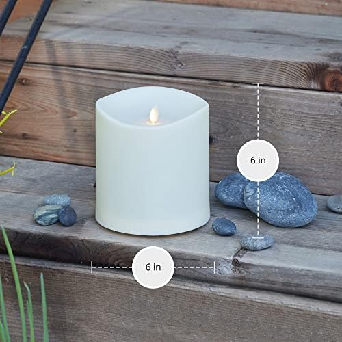 Luminara Realistic Artificial Moving Flame Outdoor Pillar Candle IPX4 - Movin...