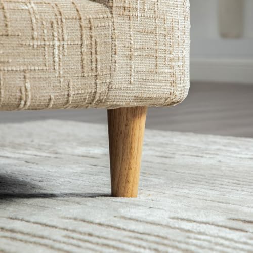 77.2" Chenille End of Bed Bench Chaise Lounge, Upholstered Bedroom Bench...
