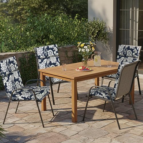 DYTXIII Outdoor High Back Chair Cushions Set of 2, 44"x22" Water Re...