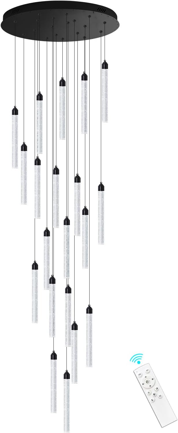 20-Lights Chandelier LED Dimmable Chandeliers for Entryway Flush Mount Ceilin...