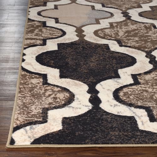 Superior Indoor Washable Rugs, Oversize Area Rug, 12'x15', B Ivory
