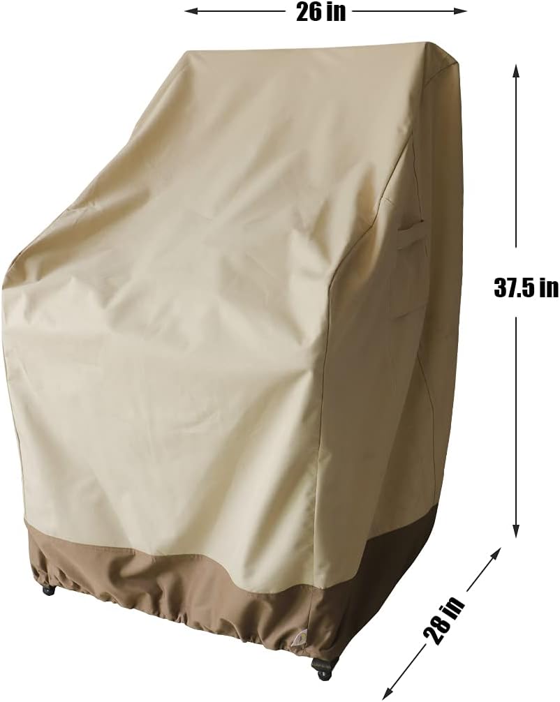 Outdoor High Back Chair Cover, Heavy Duty Waterproof Patio Swivel Chair Cover...
