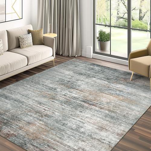 BEIMO 8x10 Area Rugs for Bedroom, Grey Brown Washable Abstract Rug